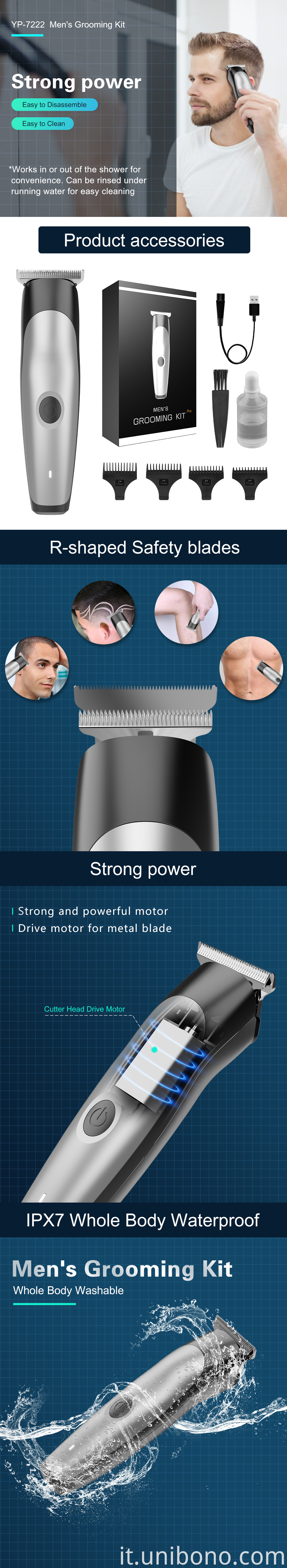 Cordless Rechargeable Waterproof Beard Trimmer For Men